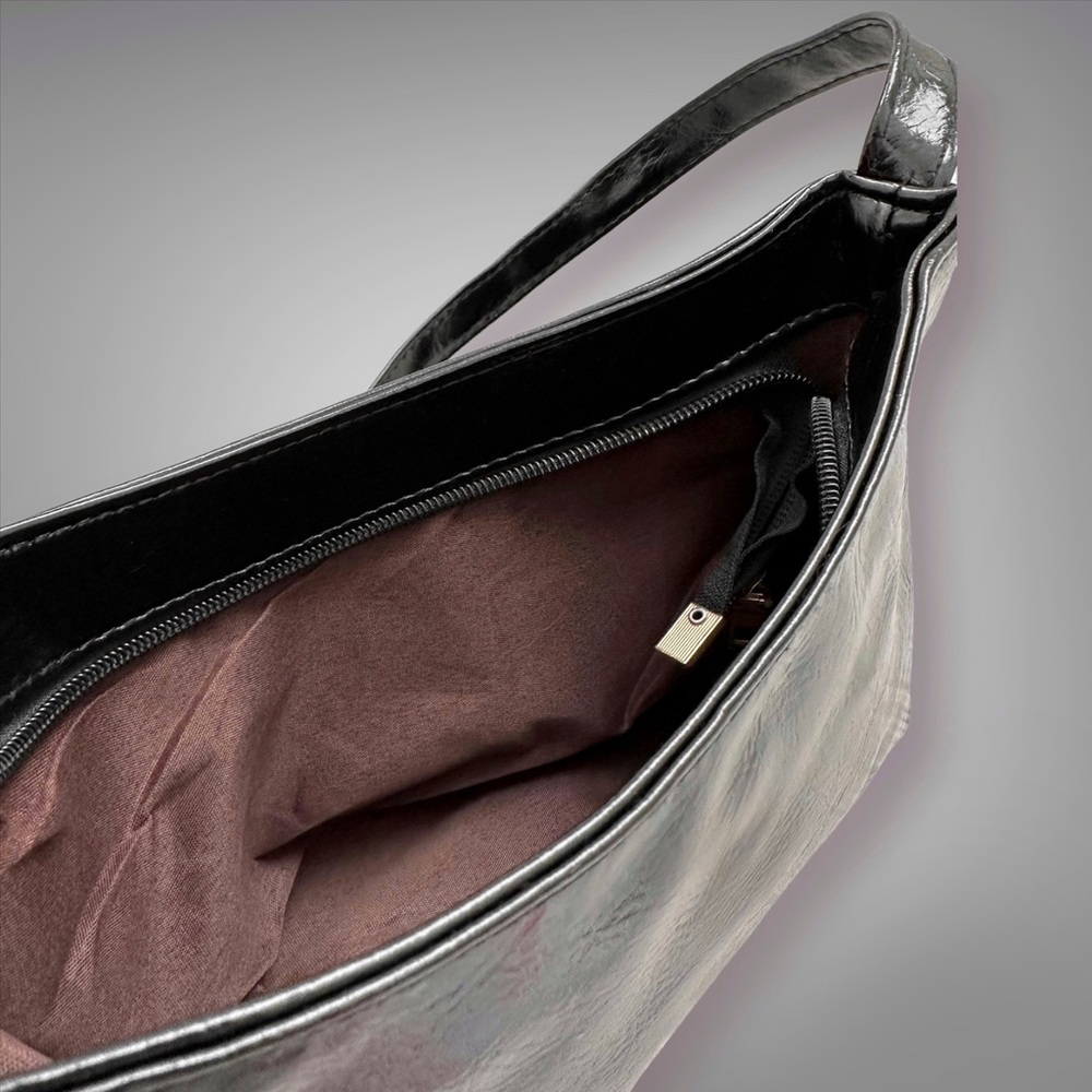 Brand New Black Classic Baguette Shoulder Bag - Picture 4 of 5
